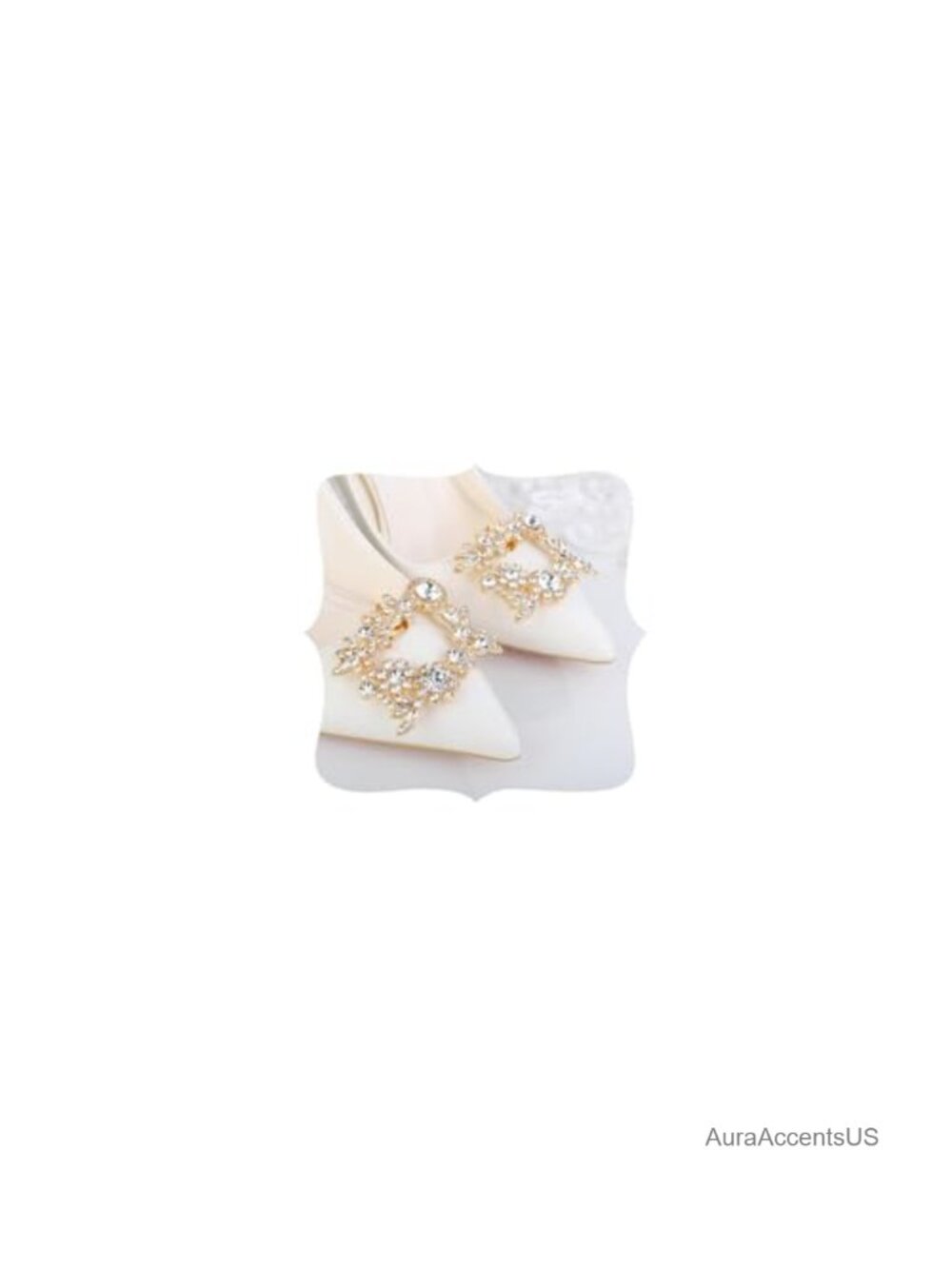 2pc Rhinestone Shoe Clips Detachable Alloy Crystal Buckle Charms for Heels